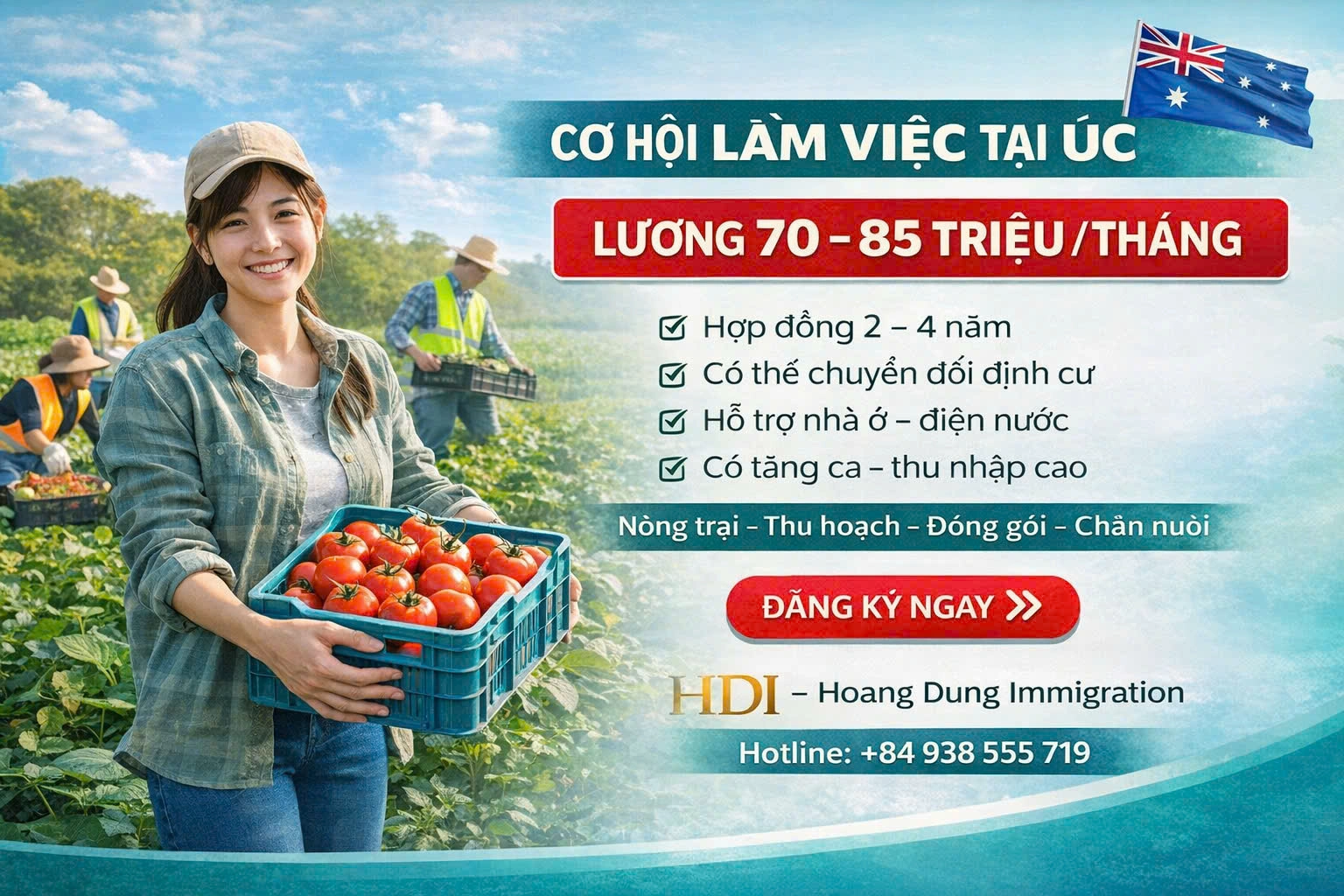 VIỆC LÀM ĐỊNH CƯ AUSTRALIA  CƠ HỘI LÀM VIỆC – THU NHẬP CAO – LỘ TRÌNH LÂU DÀI