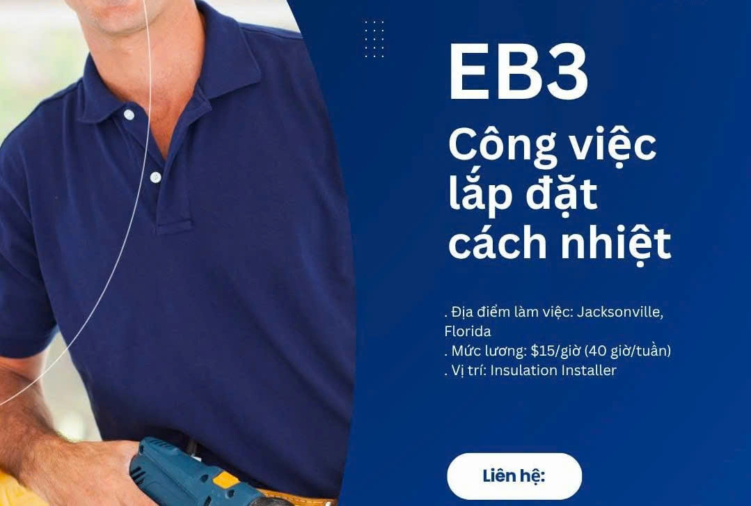 TUYỂN DỤNG VIỆC LÀM EB-3  VỊ TRÍ: LẮP ĐẶT CÁCH NHIỆT (INSULATION INSTALLER) – HOA KỲ