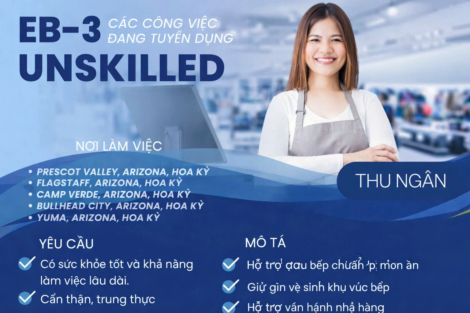 TUYỂN DỤNG ĐỊNH CƯ MỸ – VISA EB-3 (LAO ĐỘNG PHỔ THÔNG)