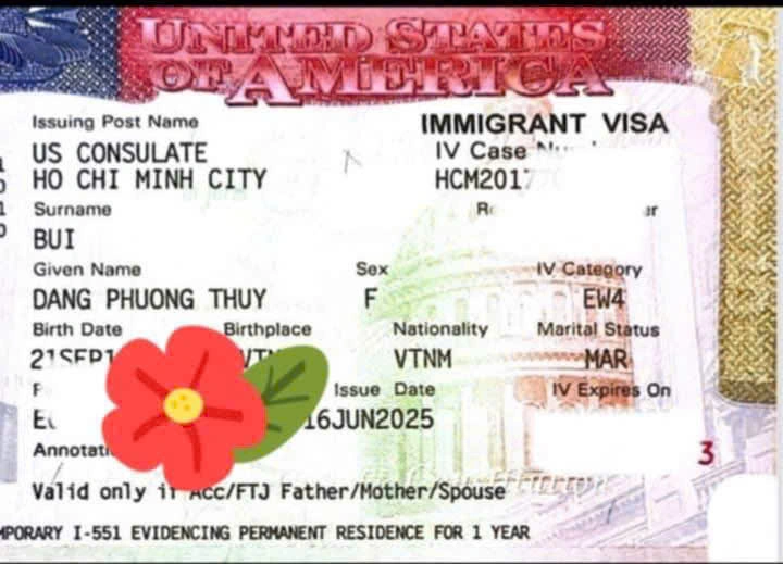CHÚC MỪNG KHÁCH HÀNG NHẬN VISA ĐỊNH CƯ MỸ DIỆN EB3