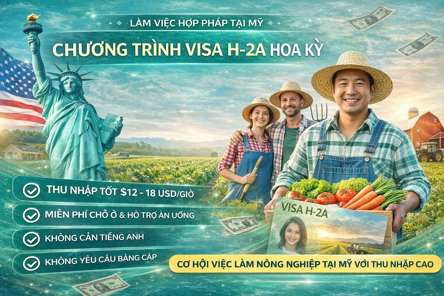 Chương Trình Visa H-2A Hoa Kỳ – Cơ Hội Làm Việc Hợp Pháp Tại Mỹ