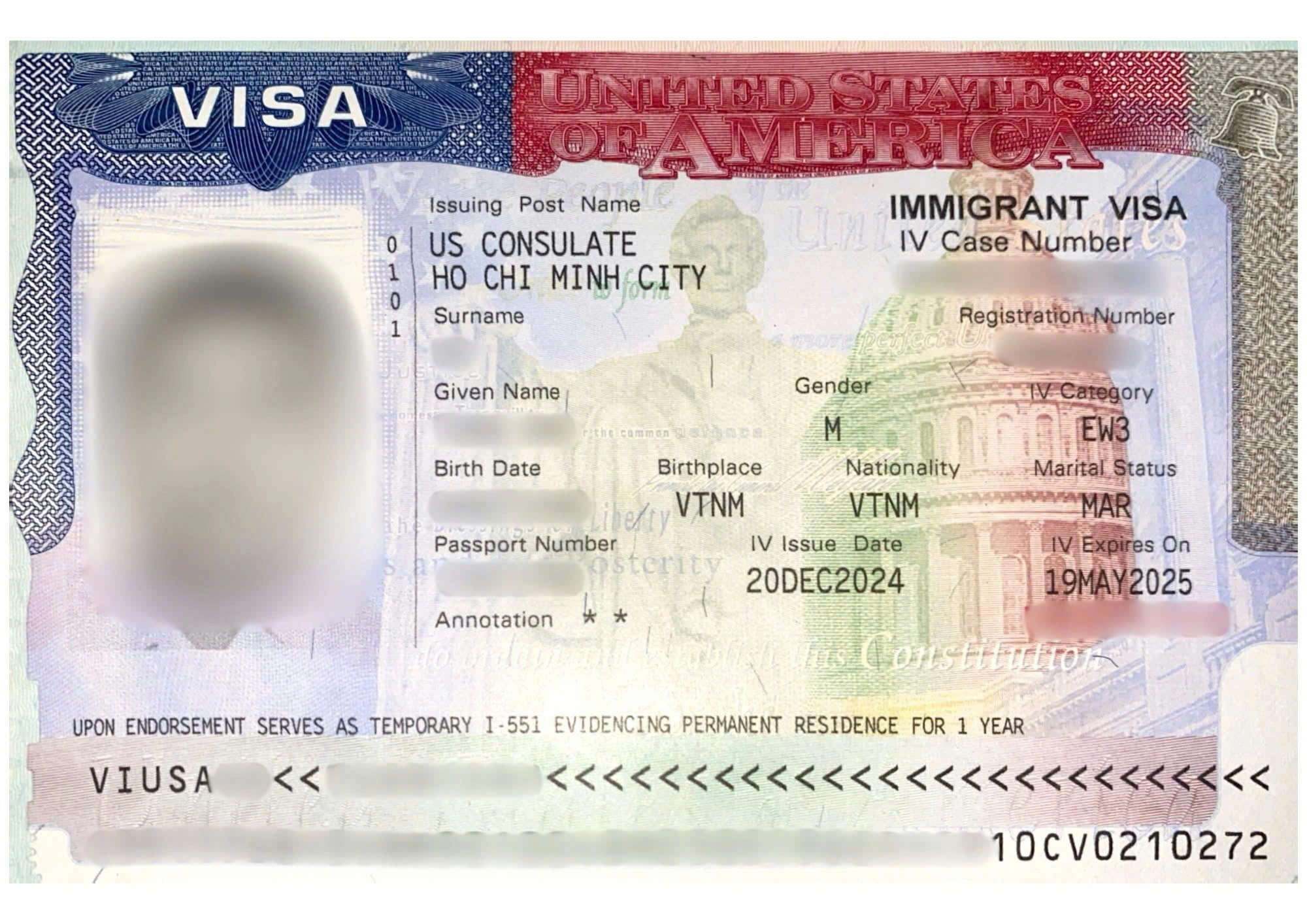 CHÚC MỪNG GIA ĐÌNH KHÁCH HÀNG  NHẬN VISA ĐỊNH CƯ MỸ THÀNH CÔNG DIỆN EB-3