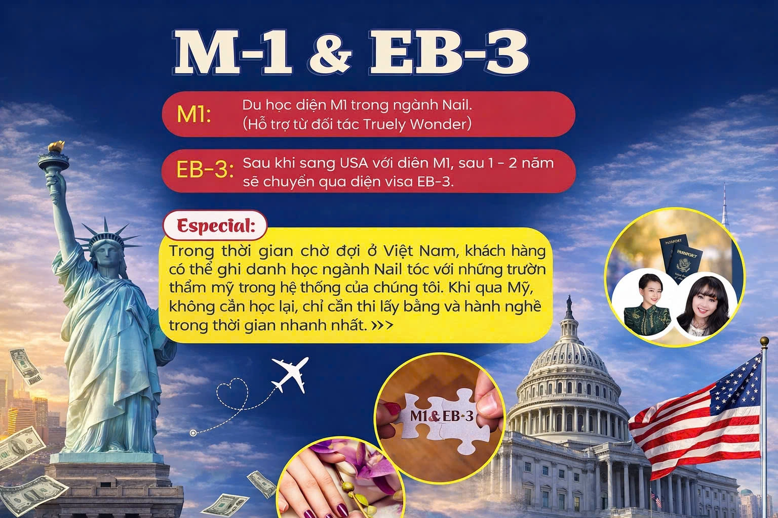 LỘ TRÌNH M-1 → EB-3: HƯỚNG ĐI THÔNG MINH CHO NGÀNH NAIL TẠI MỸ