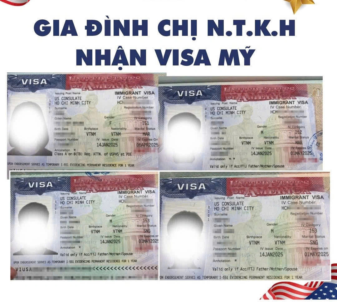 CHÚC MỪNG GIA ĐÌNH CHỊ HẰNG NHẬN VISA ĐỊNH CƯ MỸ  -  Thành công diện EB-3 – Cả gia đình cùng hiện thực hóa giấc mơ Mỹ